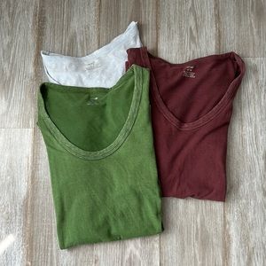 Aerie Oversized Relaxed Fit Distressed Boyfriend Short Sleeved T Shirt